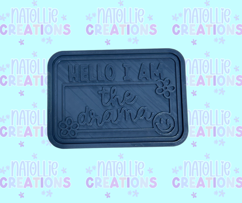 Hello I Am Name Tag + Inserts Freshie Silicone Mold