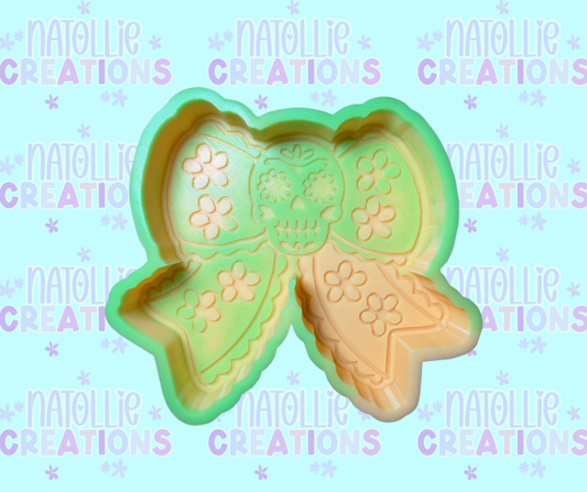 Sugar Skull Bow Freshie Silicone Mold