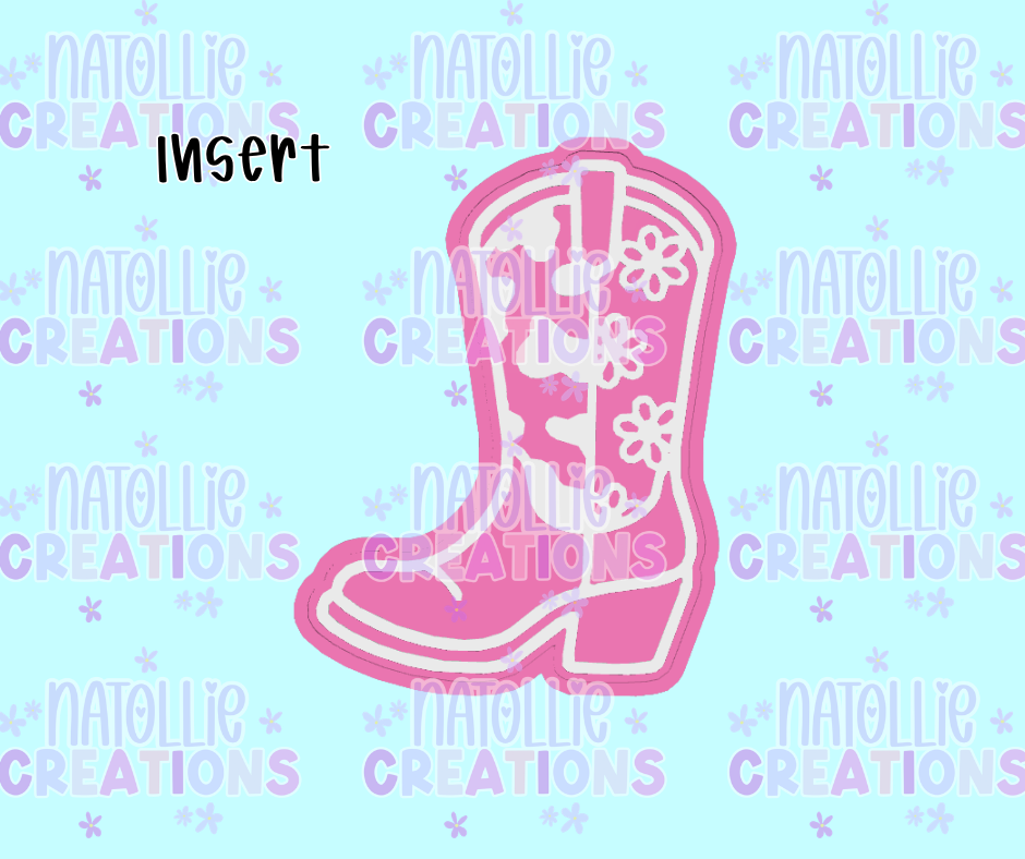 Cow / Floral Cowboy Boot Insert Freshie Silicone Mold
