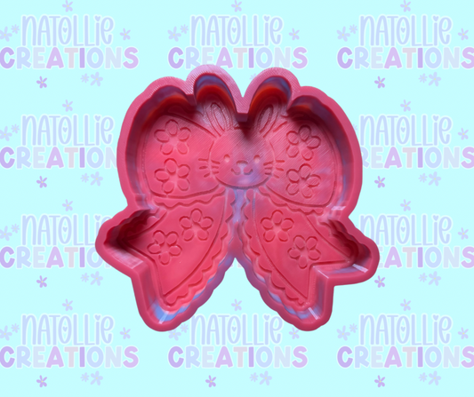 Floral Bunny Bow Freshie Silicone Mold