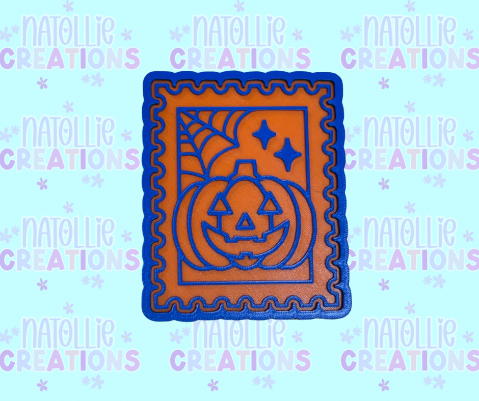 Spooky Pumpkin Stamp Insert Freshie Silicone Mold