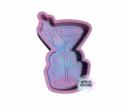 Snowman Martini Freshie Silicone Mold