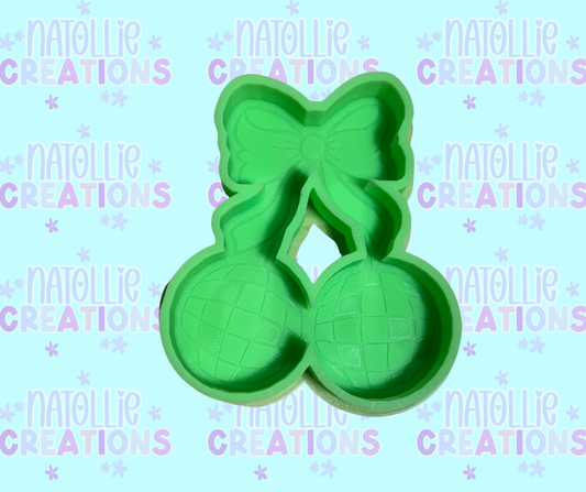 Disco Cherry W/ Bow Freshie Silicone Mold