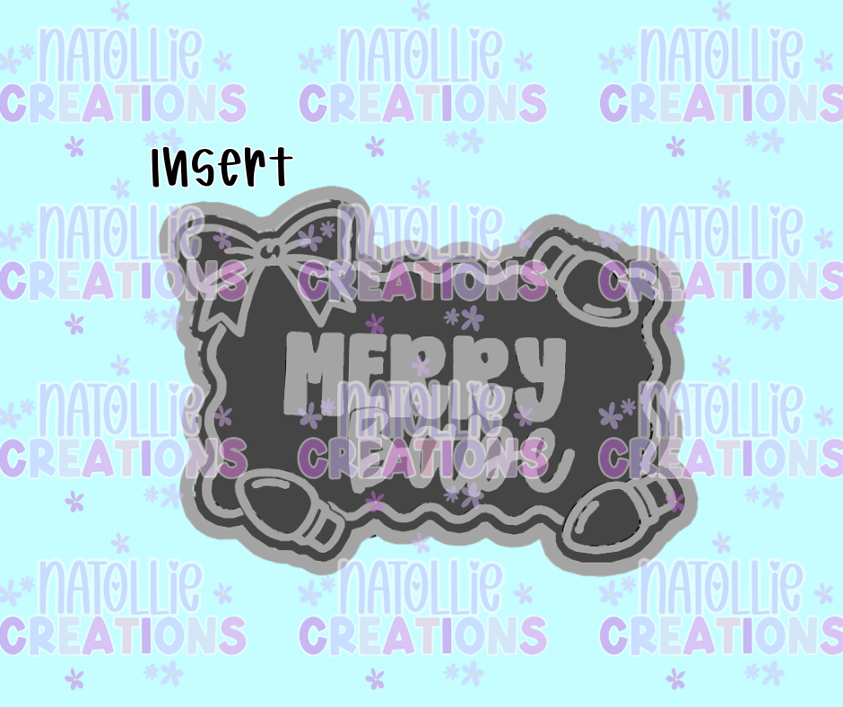 Merry Babe Christmas Lights Frame Insert Freshie Silicone Mold