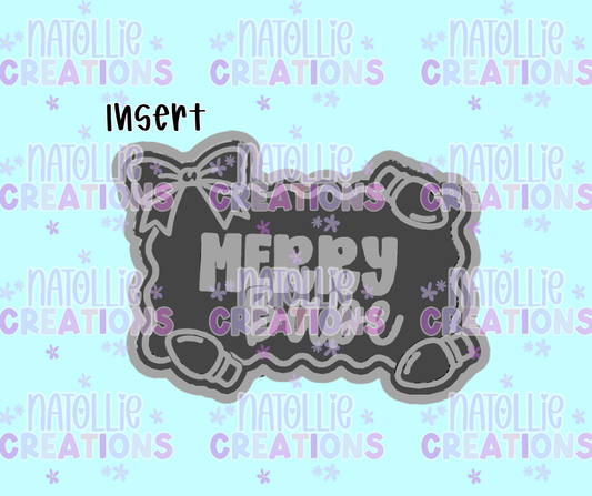 Merry Babe Christmas Lights Frame Insert Freshie Silicone Mold