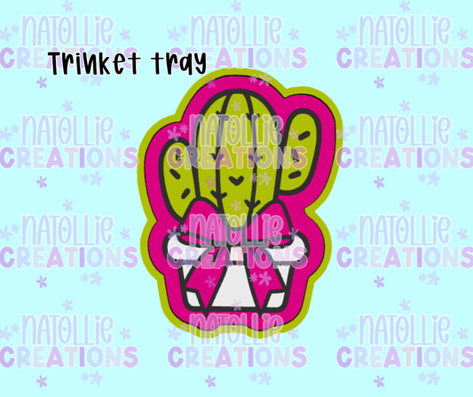 Cactus W/ Bow Trinket Tray