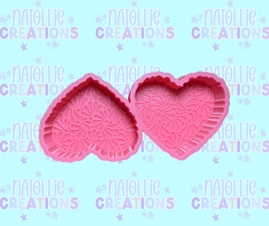 Talavera Heart Vent Clip Freshie Silicone Mold