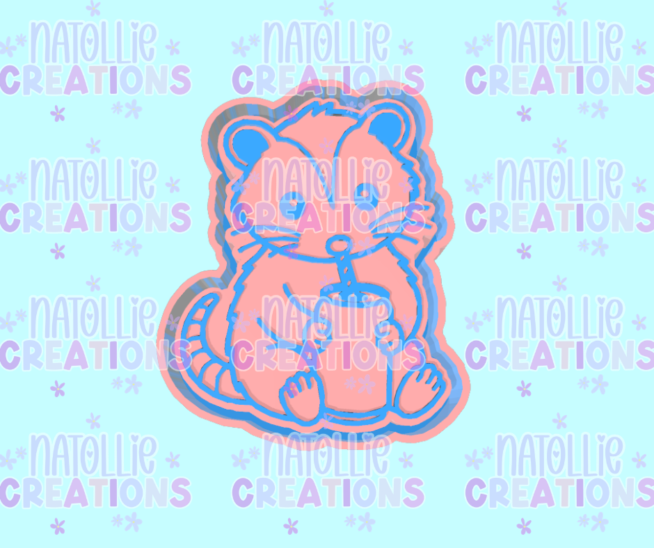 Opossum W/ Can Freshie Silicone Mold