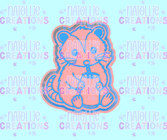 Opossum W/ Can Freshie Silicone Mold