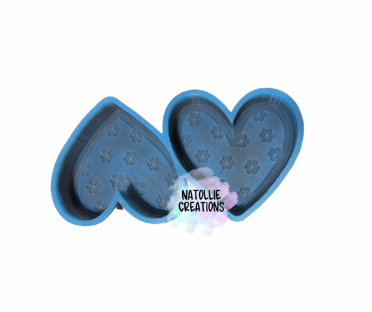 Floral Heart Vent Clip Freshie Silicone Mold