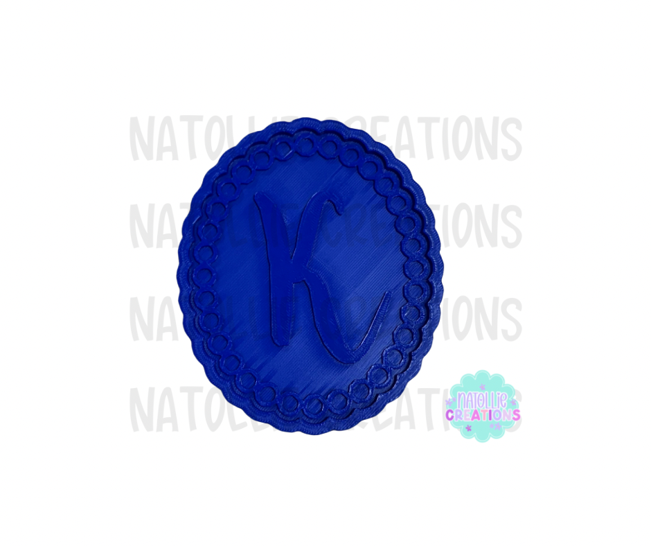 Turquoise Beaded Oval + Inserts Freshie Silicone Mold