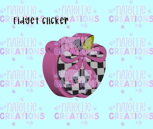 Checkered Apple Clicker Fidget