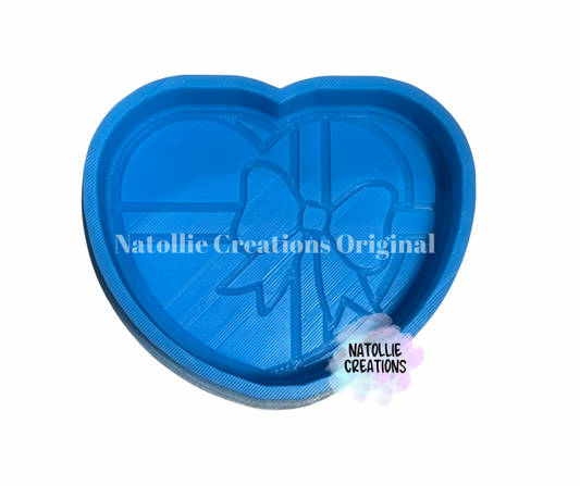 Heart Candy Box W/ Bow Freshie Silicone Mold