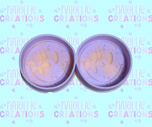 Floral Smiley Vent Clip Freshie Silicone Mold