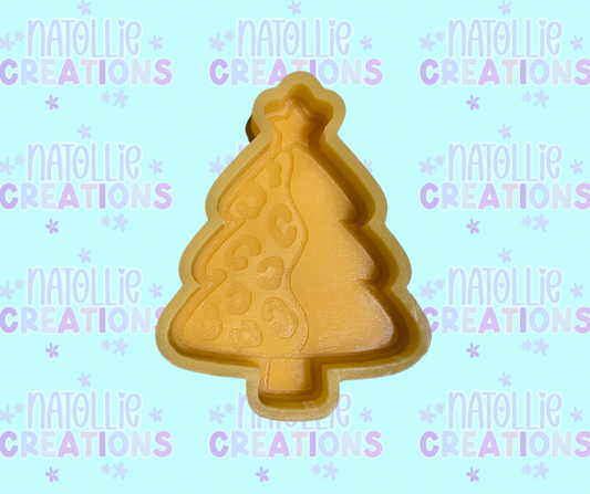 Half Leopard Christmas Freshie Silicone Mold