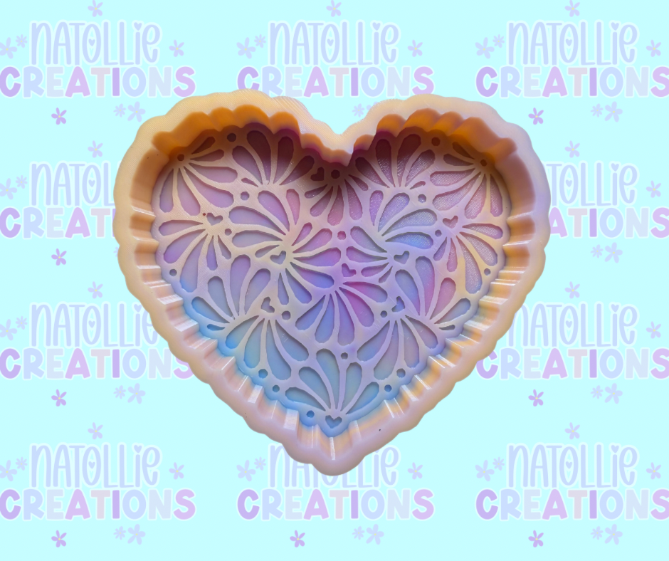 Talavera Heart Freshie Silicone Mold
