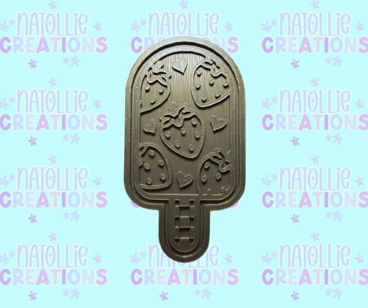 Strawberry Popsicle Insert Freshie Silicone Mold