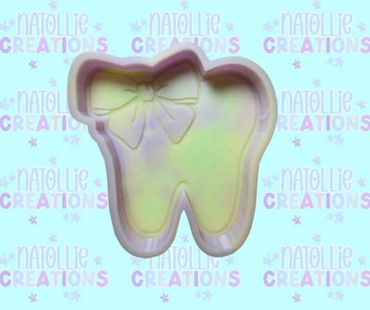 Tooth W/ Bow Freshie Silicone Mold