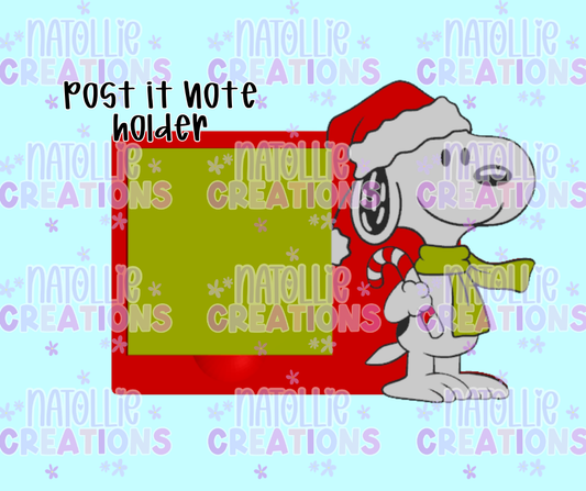 Christmas Snoop Post It Note Holder