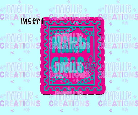 Mardi Gras Stamp Insert Freshie Silicone Mold