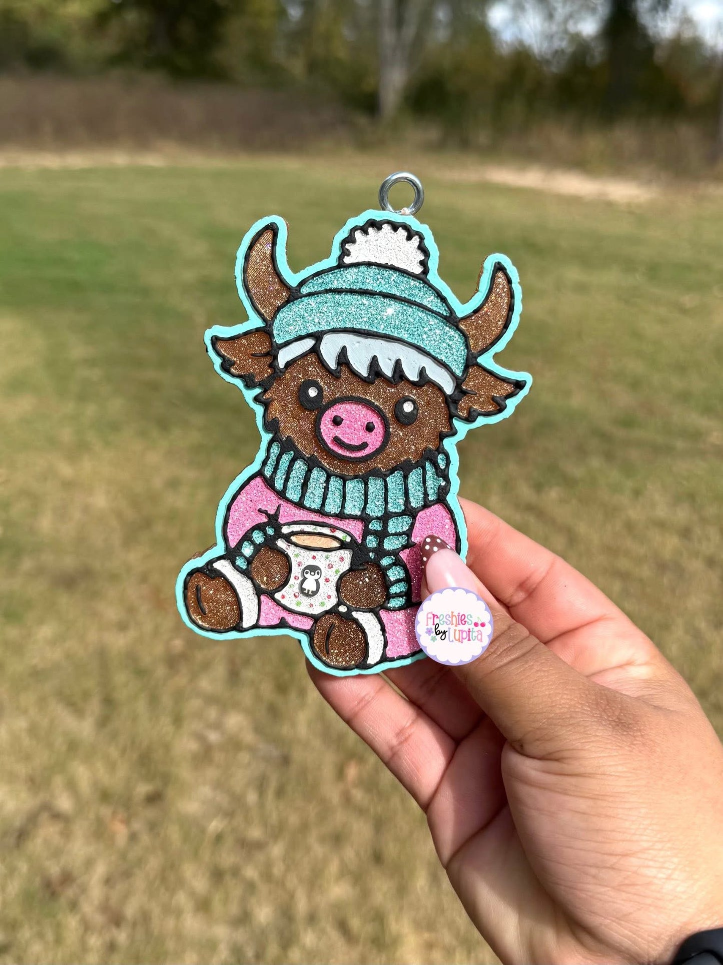 Highland W/ Mug Freshie Silicone Mold