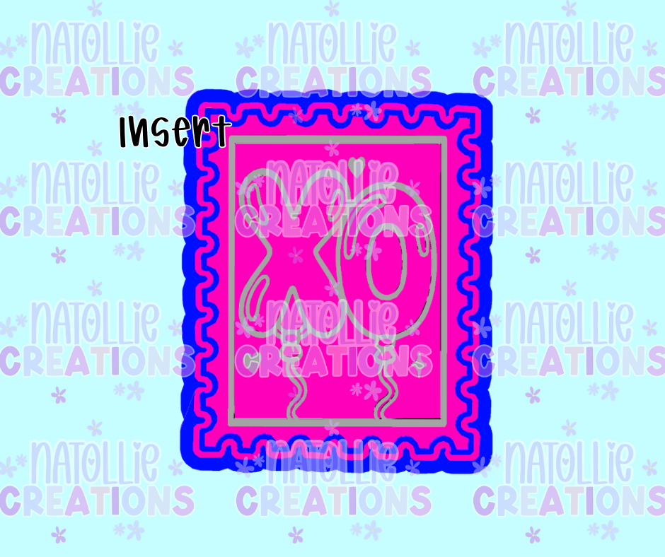 XO Balloon Stamp Insert Freshie Silicone Mold