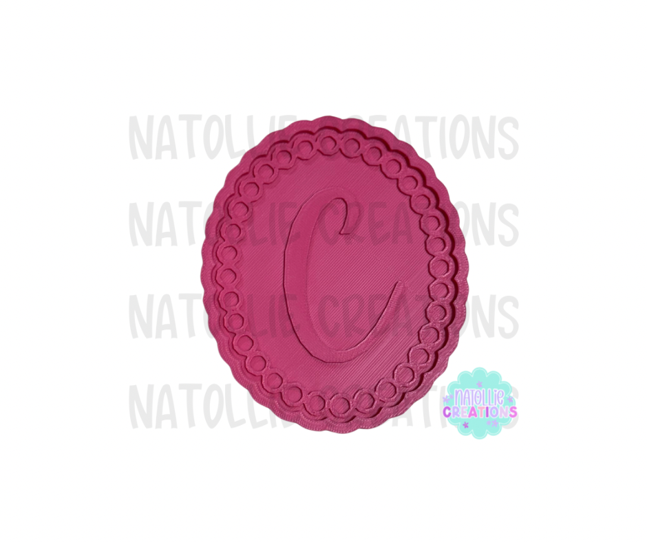 Turquoise Beaded Oval + Inserts Freshie Silicone Mold