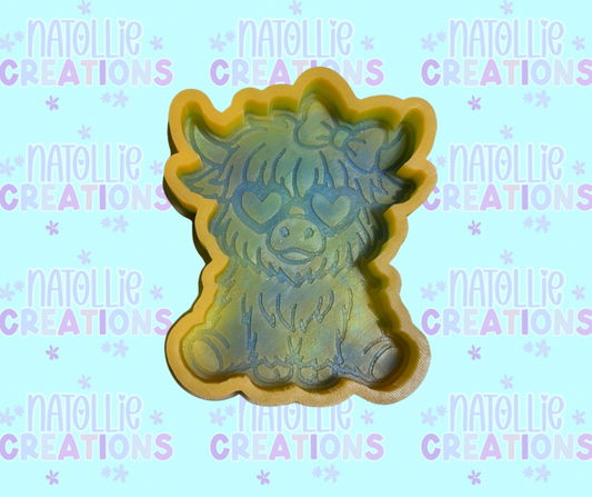 Full Body Highland W/ Heart Glasses Freshie Silicone Mold