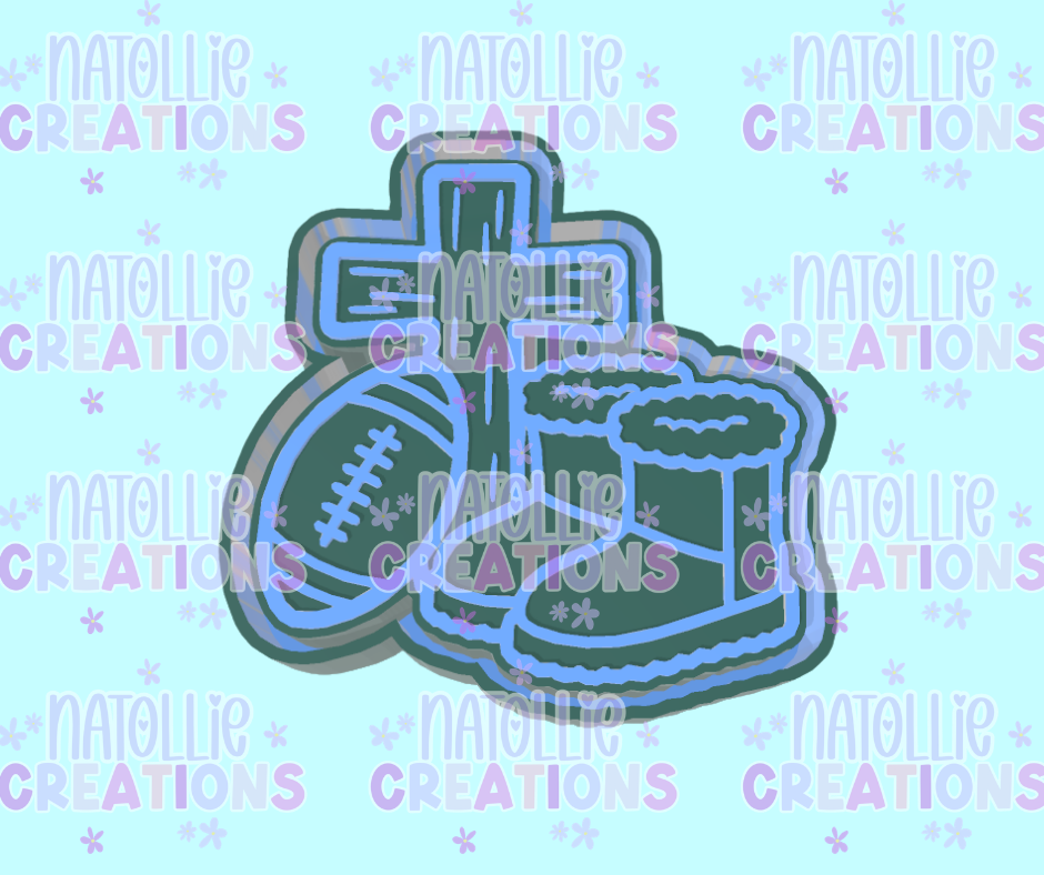 Winter Boots / Football / Cross Freshie Silicone Mold