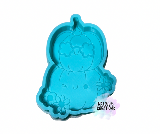Retro Double Stack Pumpkin Freshie Silicone Mold
