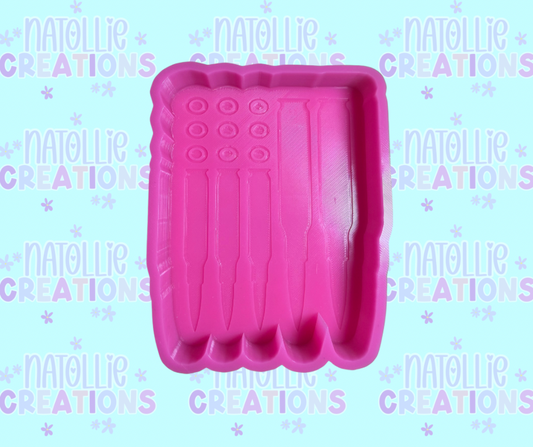 Bullet Flag Freshie Silicone Mold