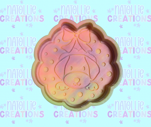Dog Wreath Freshie Silicone Mold