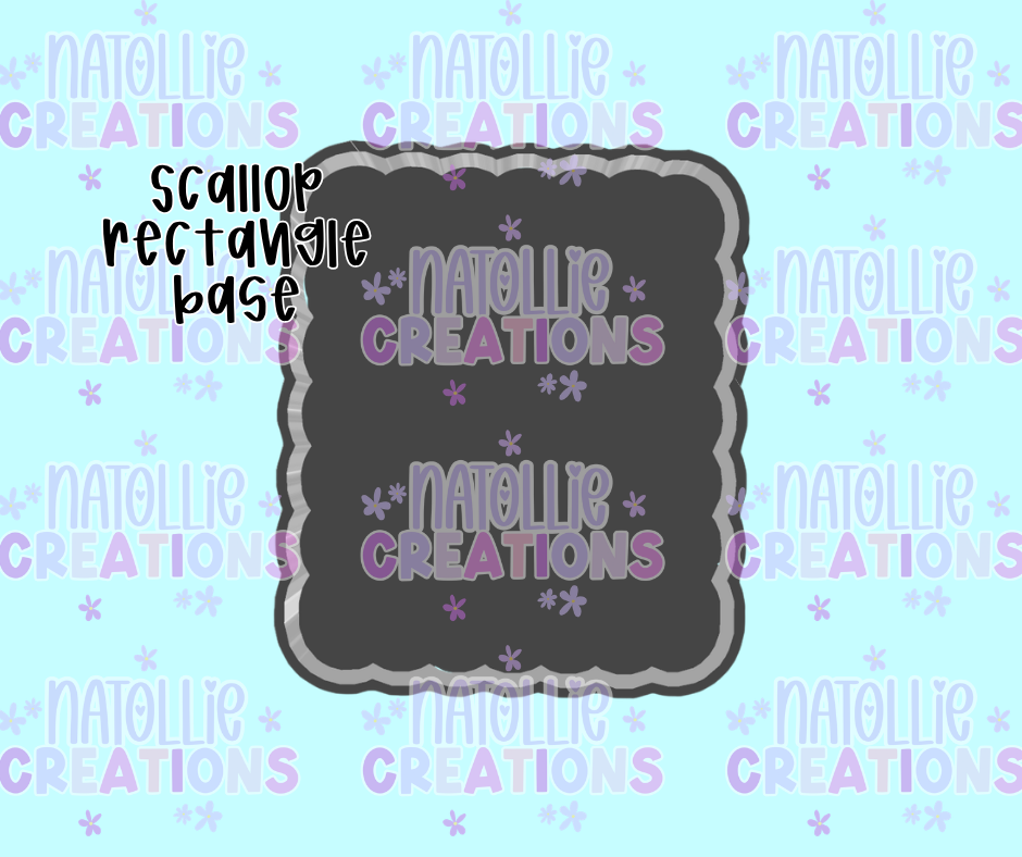 Scalloped Rectangle Base Freshie Silicone Mold