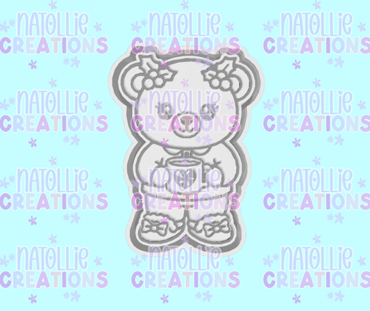 Christmas Pajama Bear Freshie Silicone Mold