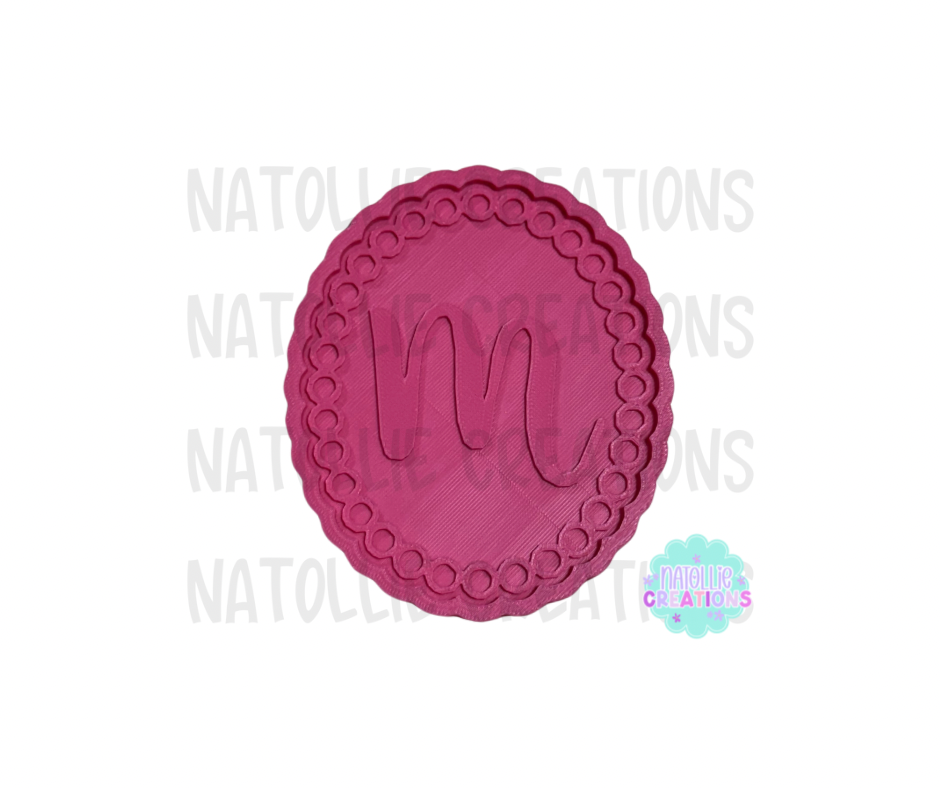 Turquoise Beaded Oval + Inserts Freshie Silicone Mold
