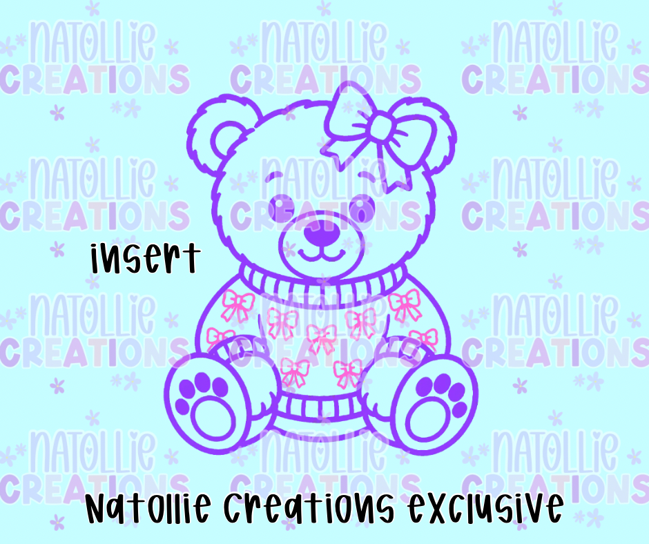 Bow Bear Sweater Insert Freshie Silicone Mold