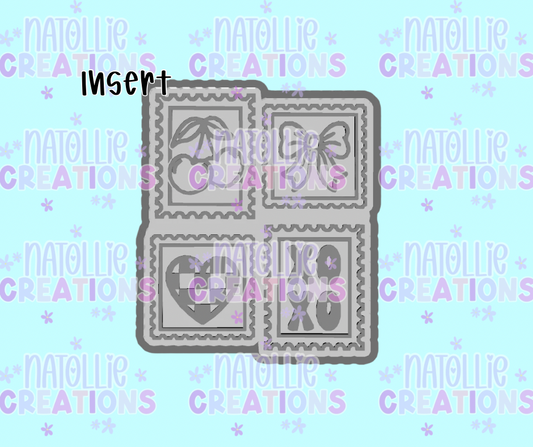 XO XO Vday Collage Stamp Insert Freshie Silicone Mold