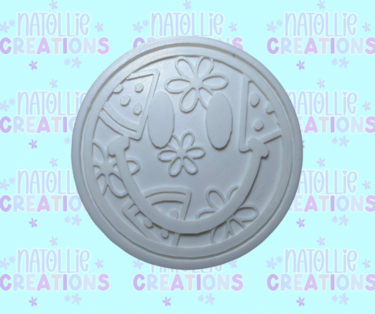 Floral Watermelon Smiley Insert Freshie Silicone Mold