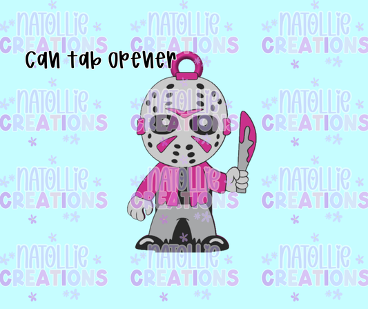 Masked Man Can Tab Opener Keychain