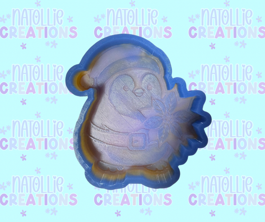 Poinsettia Penguin Freshie Silicone Mold