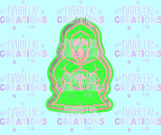 Ghost Face W/ Pumpkin Freshie Silicone Mold