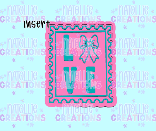 Bow LOVE Stamp Insert Freshie Silicone Mold