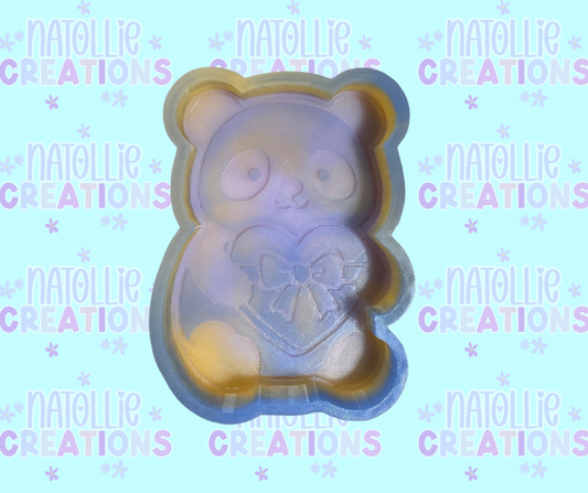Panda W/ Heart Box Freshie Silicone Mold