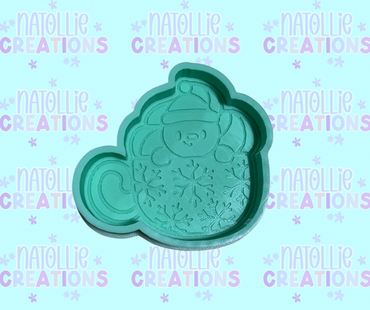 Snowman Whipped Mug Freshie Silicone Mold