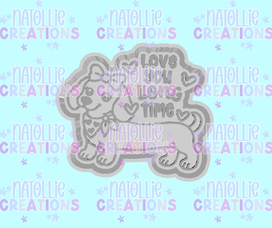 Love You Long Time Weiner Dog Freshie Silicone Mold