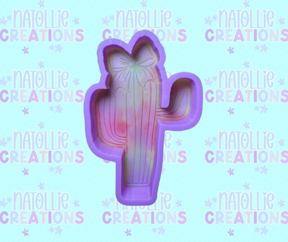 Cactus W/ Bow Freshie Silicone Mold