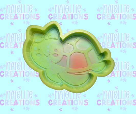 Turtle W/ Bow Freshie Silicone Mold