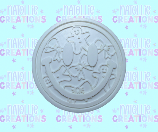 Gingerbread / Bow Smiley Insert Freshie Silicone Mold