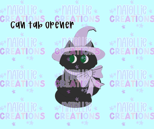 Witch Cat Can Tab Opener Keychain