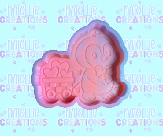 Valentine’s Day Penguin Trailer Freshie Silicone Mold